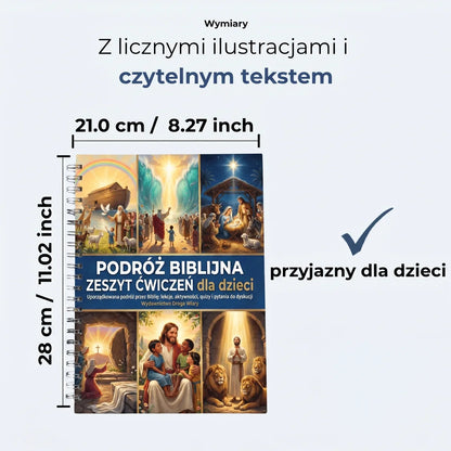 Podróż Biblijna: 52-tygodniowy zeszyt ćwiczeń dla dzieci